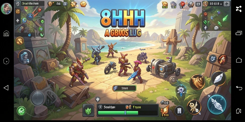 Tampilan gameplay menarik dari 8HHH yang penuh strategi.