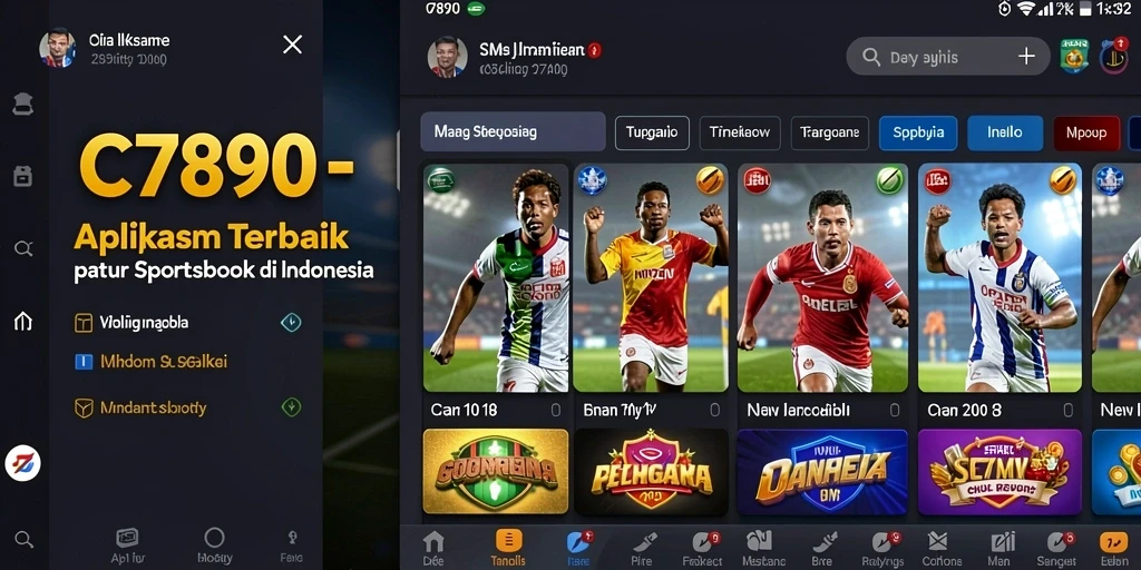 Tampilan menarik dari gameplay C7890 dalam taruhan olahraga.