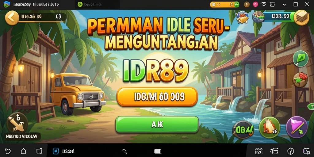 Tampilan gameplay IDR89 yang menarik dengan karakter dan latar yang cerah.