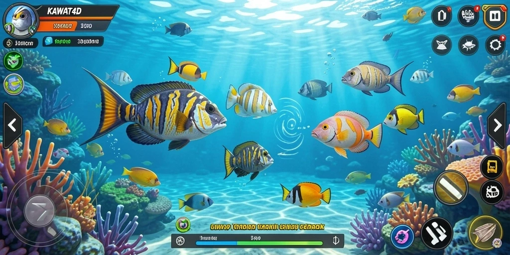 Tangkapan layar dari gameplay KAWAT4D yang seru dan penuh warna.
