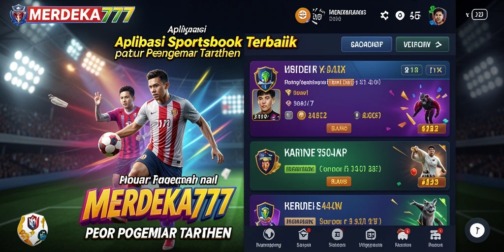 Tampilan screenshot gameplay Sportsbook MERDEKA777 yang menarik dan interaktif.