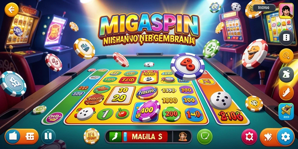 Tampilan menarik dari gameplay MIGASPIN yang seru.