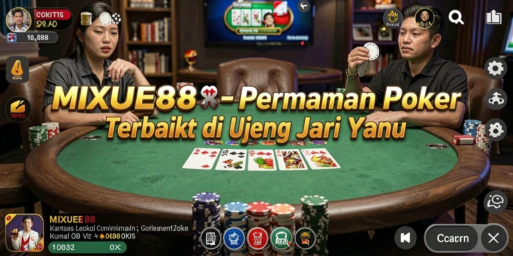 Tampilan seru dari gameplay MIXUE88 yang memikat para pemain poker.