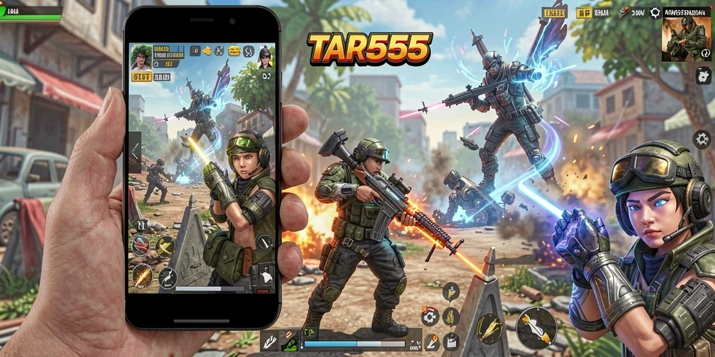 Screenshot TAR555 menunjukkan gameplay yang realistis dan interaksi karakter yang menarik.