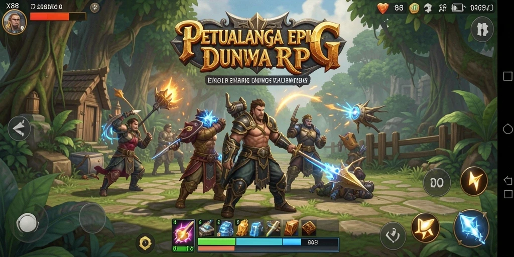 Tampilkan gameplay mendebarkan di dunia RPG X88.