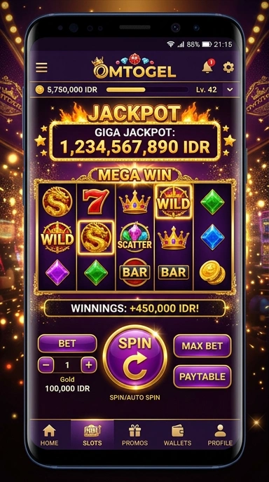 Tampilan antarmuka aplikasi omtogel yang menarik dan fungsional.